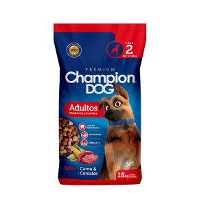 champion dog adulto carne & cereales 18 kg.