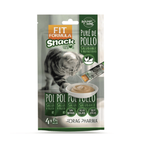 snack fit formula gato pure de pollo 4x15 gr.
