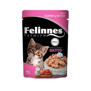 pouch felinnes gatito carne y leche 85gr