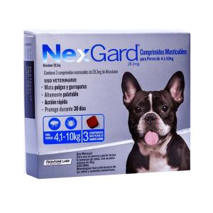 nexgard tres comprimidos 04,1 - 10 kg.