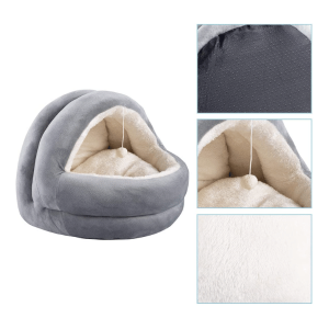 cama gato igloo gris - pawise