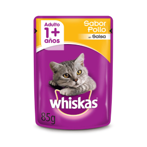 pouch whiskas pollo adulto 85 gr.