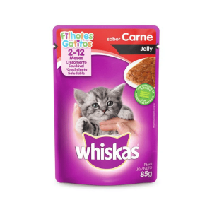 pouch whiskas carne gatitos 85 gr.