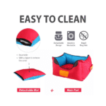 CAMA L AZUL/ROJO CUADRADA-GIGWI. - Imagen 3