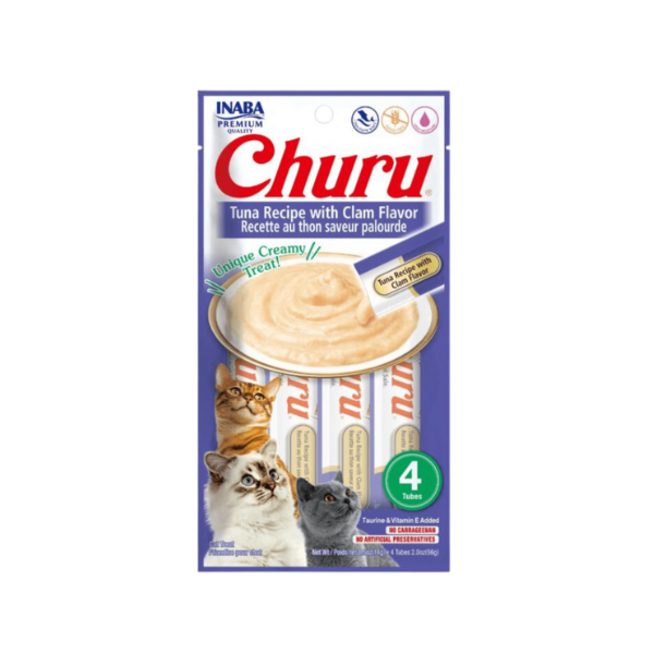 INB043 IB CHURU TUNA/CLAM - ATUN CON ALMEJA 4 TUBOS 56 GR. - Imagen 1