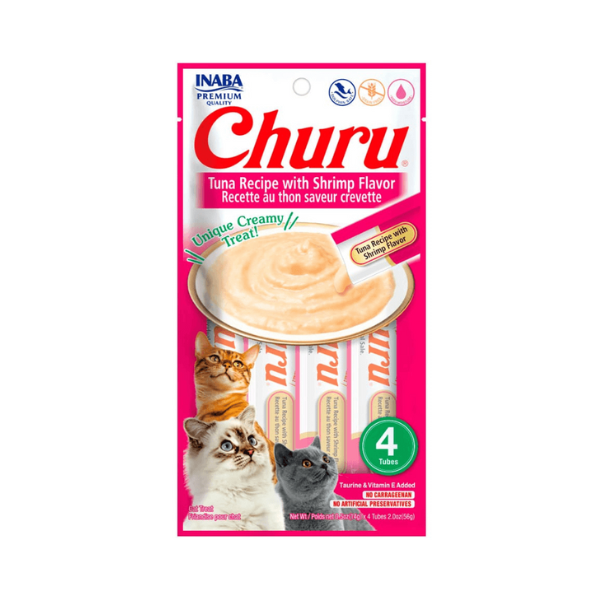 INB045 IB CHURU TUNA/SHRIMP - ATUN CON CAMARON 4 TUBOS 56 GR. - Imagen 1