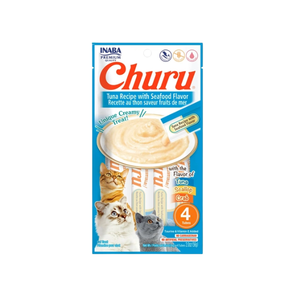 INB047 IB CHURU TUNA/SEAFOOD - ATUN CON MARISCOS 4 TUBOS 56 GR. - Imagen 1