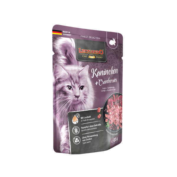 LND037 POUCH LEONARDO CONEJO Y ARANDANOS 85 GR. - Imagen 1