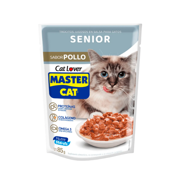 MCS008 POUCH MASTER CAT SENIOR POLLO 85 GR. - Imagen 1