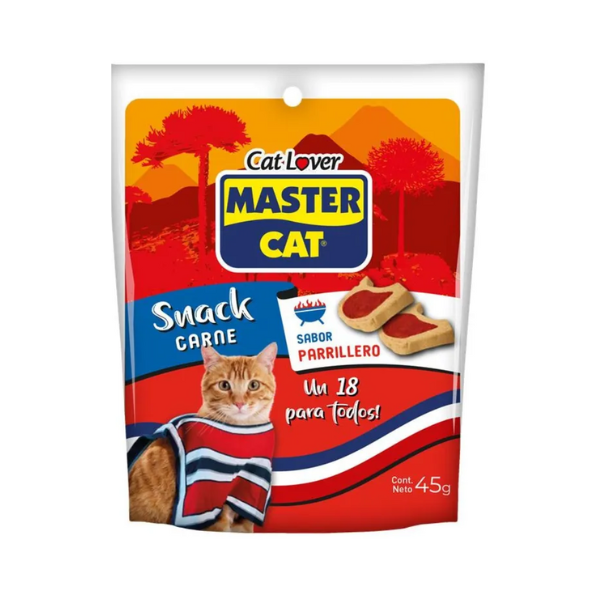 MCS009 (1) SNACK MASTER CAT CARNE A LA PARRILLA 45 GR. - Imagen 1