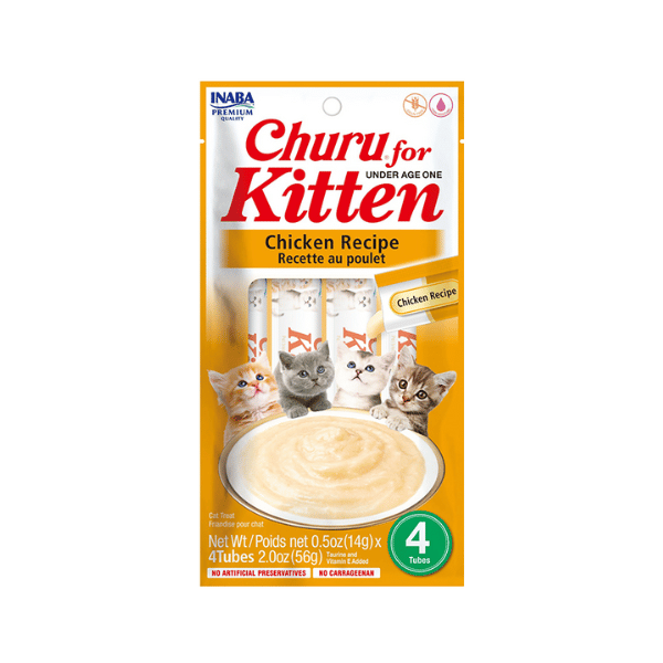 INB052 IB CHURU KITTEN CHICKEN - GATITO POLLO 4 TUBOS 56 GR. - Imagen 1