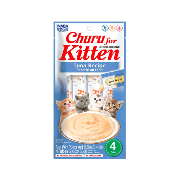 INB053 IB CHURU KITTEN TUNA - GATITO ATUN 4 TUBOS 56 GR. - Imagen 1