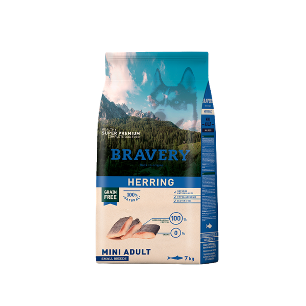 BVY039 BRAVERY C HERRING ADULT SMALL BREEDS 7 KG. - Imagen 1