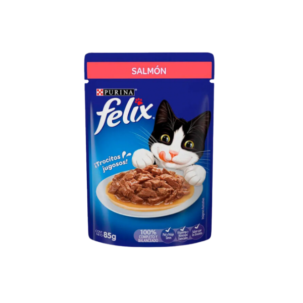 FLX030 POUCH FELIX SENS. SALMON EN SALSA 85 GR.NF - Imagen 1